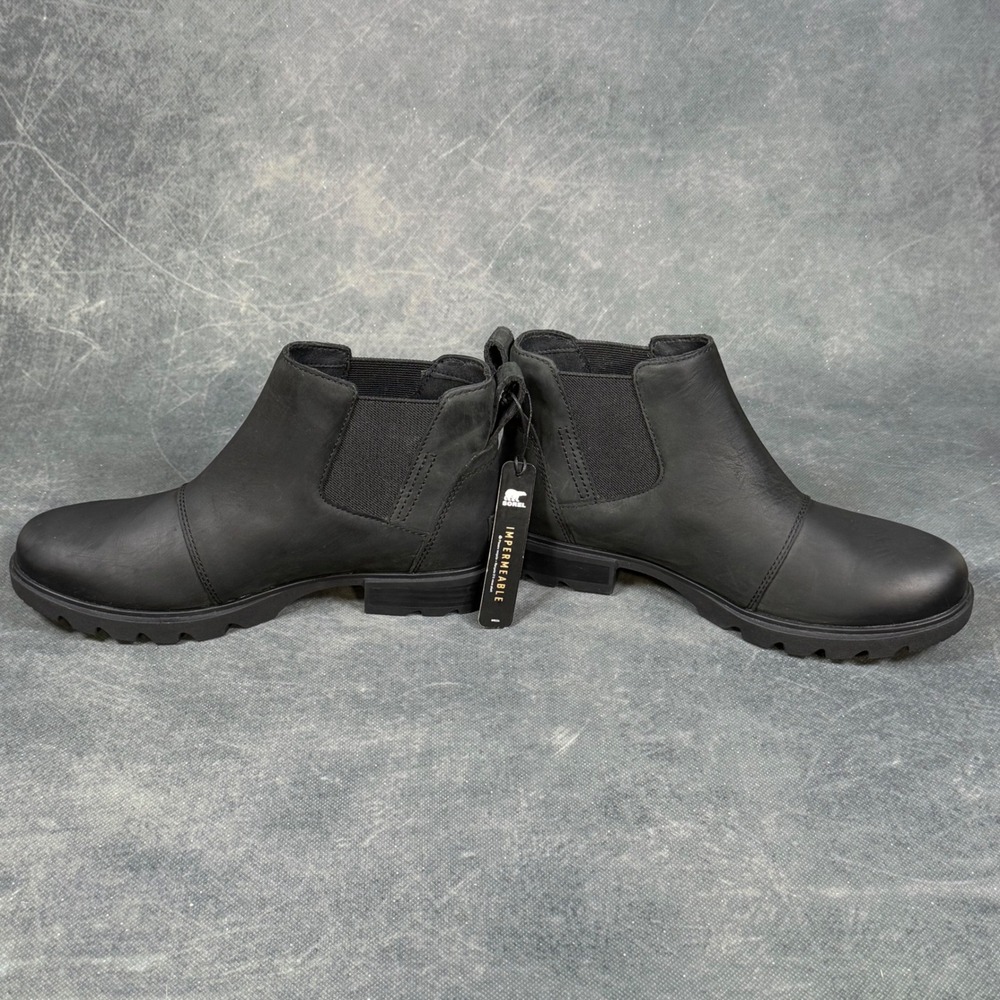 Sorel Waterproof Leather Chelsea Boots Women's Size 6.5 Black Ankle Booties
